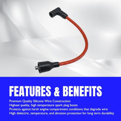 18-5228-1 Premium MagForce 9" Marine Spark Plug Wire Lead 8MM - style: 18-5228-1