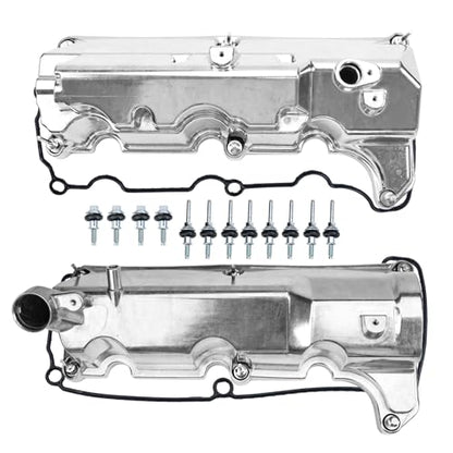 MITZONE Aluminum Valve Cover Set Compatible with 2001 2002 2003 2004 2005 Ford Explorer Sport Ranger Mercury Mountaineer 4.0L 1L2Z6582CA 4L5Z6582JA - size: 2002-2003 Ford (Pair)