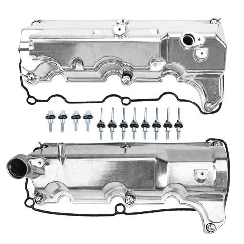 MITZONE Aluminum Valve Cover Set Compatible with 2001 2002 2003 2004 2005 Ford Explorer Sport Ranger Mercury Mountaineer 4.0L 1L2Z6582CA 4L5Z6582JA - size: 2002-2003 Ford (Pair)