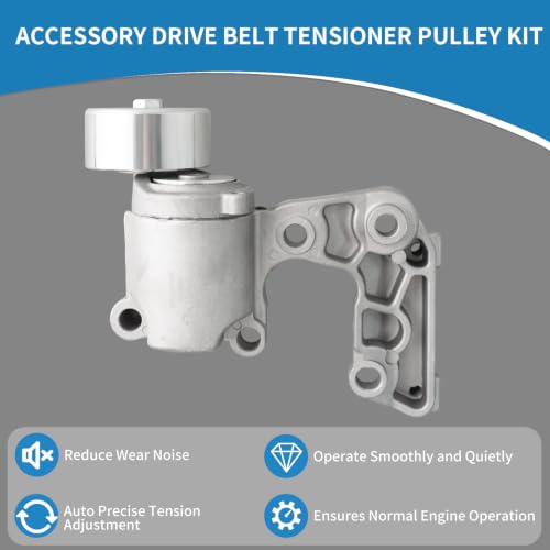 38410 Engine Belt Tensioner Serpentine Belt Drive Idler Pulley Kit - size: 90K-38410