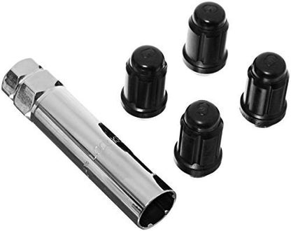 Gorilla Automotive 21631BC Black Chrome Small Diameter Wheel Locks (12mm x 1.50 Thread Size) - size: 12-mm X 1.50