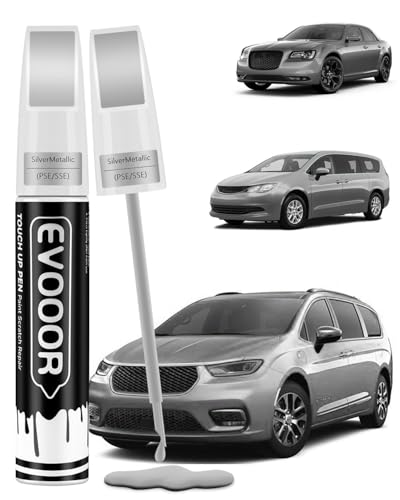 Silver Mist(PSE/SSE) Touch Up Paint Compatible with Chrysler Exact Match 2 in 1 Touch up Paint for Chips and Nicks Repair with 2pcs Disposable Micro Applicators - color: Silver Mist(PSE/SSE)