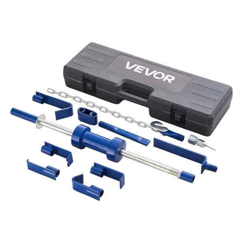 VEVOR Dent Puller Kit, 14-in-1 Slide Hammer Dent Removal Kit, Heavy-Duty Auto Body Truck Repair Automotive Damage Remover Tool Repair Frame with Carrying Case, Extension Rod, Non-Slip Handle - size: 14-in-1