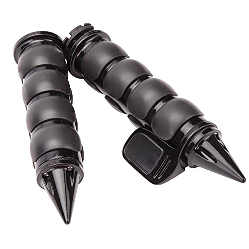 DREAMIZER Motorcycle Grips 1 inch Compatible with Harley Honda and More - color: Black