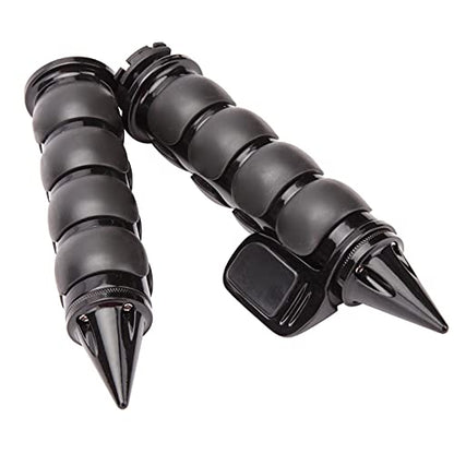 DREAMIZER Motorcycle Grips 1 inch Compatible with Harley Honda and More - color: Black
