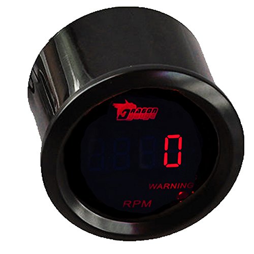 ESUPPORT Car 2" 52mm Digital Tacho Gauge RPM Tachometer Gauge Meter 0-9999 - color: Tacho Gauge