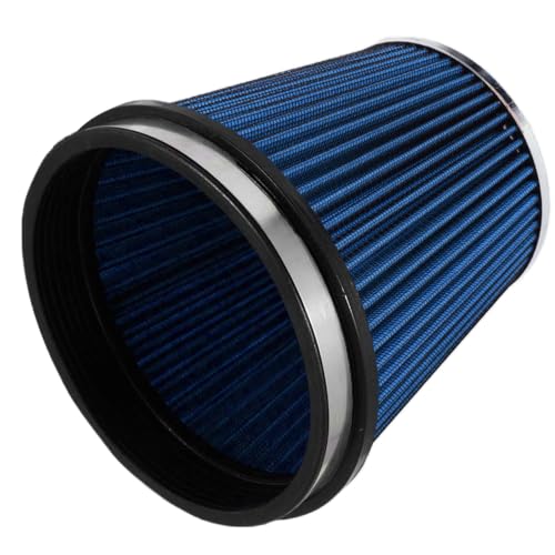6" Inlet Cold Air Intake Filter Cone Replacement Performance Washable Clamp-On Dry Air Filters Blue (6" Tall) - color: Blue (6" Tall)