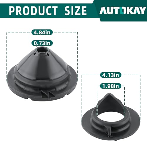 AUTOKAY 2 Set Rear Upper Lower Coil Spring Insulator for Honda Civic 06-11