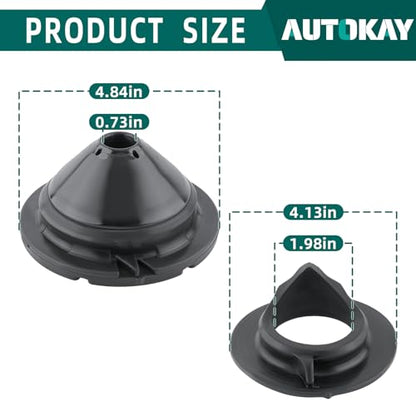AUTOKAY 2 Set Rear Upper Lower Coil Spring Insulator for Honda Civic 06-11