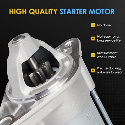 Starter 19049 Compatible with 2009-2013 Toyota Corolla 1.8L, 2009-2013 Matrix 1.8L, 2009 2010 Pontiac Vibe 1.8L L4 Engine Replace# 28100-0T050 28100-37050 428000-4300 - color: 19049