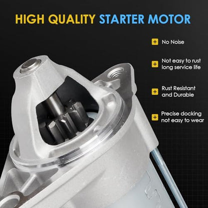 Starter 19049 Compatible with 2009-2013 Toyota Corolla 1.8L, 2009-2013 Matrix 1.8L, 2009 2010 Pontiac Vibe 1.8L L4 Engine Replace# 28100-0T050 28100-37050 428000-4300 - color: 19049