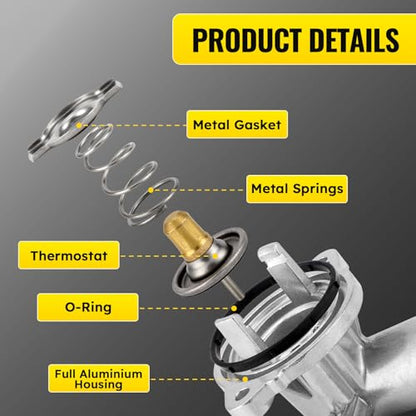Upgrade Aluminium Thermostat Housing Assembly 5184653AF 902-3102HP 902-852 - color: 902-852