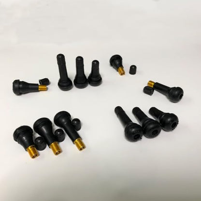 130Pcs TR412 TR413 TR414 Tubeless Valve Stems, Black Rubber Snap-in Valves Tubeless Tire Valve Stems Replacement for Tubeless 0.453 inches Rim Holes on Standard Auto Tires - size: TR412&TR413&TR414-130pcs