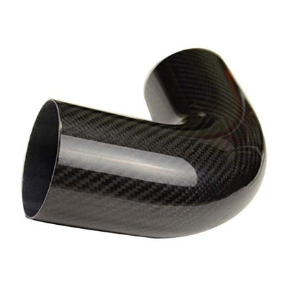 AC PERFORMANCE 2.5" 90° Degree Carbon Fiber Air Intake Elbow Tube - size: 2.5" OD, style: 90 Degree