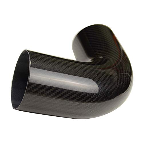 AC PERFORMANCE 2.5" 90° Degree Carbon Fiber Air Intake Elbow Tube - size: 2.5" OD, style: 90 Degree