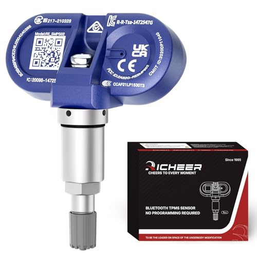 Richeer 1 PC Upgraded Bluetooth TPMS Sensor for 2020-2025 Model 3,Y,S,X - color: Silver, size: 1 PCS