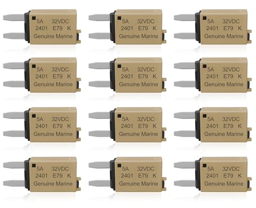 5A Low Profile Mini Fuse Kit– Automotive 5A ATM Manual Reset Circuit Breaker Fuses for Boat, RV, Car, Truck, DC 12V/32V 5 Amp Manual Resettable Blade Assortment Kit with Resettable Fuses - style: Manual-E79-05A