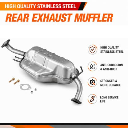 54703 Rear Exhaust Muffler for 2006-2011 Hyundai Accent/Kia Rio HY01 - size: D-HY01