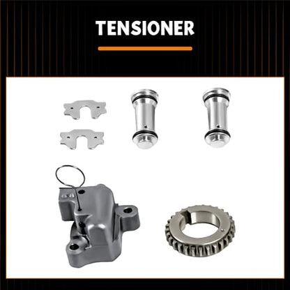 Engine Timing Chain Kit with Tensioner & Guide Compatible with 2011-2017 F150 Flex Taurus Edge Explorer Mustang Lincoln MKS MKX MKZ 3.7L 3.5L - size: AT4Z6268C