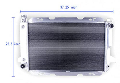 3 Row Cooling Aluminum Radiator for 1985-1997 Fo rd Bro nco F150 - size: 22