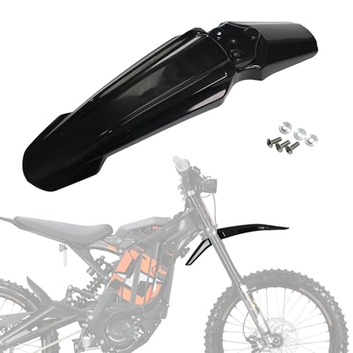 Dirt Bike Front Fender,Dirtbike Front Fender for Sur Ron/Surron/Light Bee/X160/X260, Black (Not Fits RST Fork) - style: Black