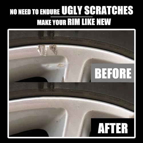 Silver Rim Touch Up Paint - Wheel Repair Kit Curb Rash, Quick And Easy Wheel Scratch Repair, Rim Paint For Car Wheel Repair - style: Silver