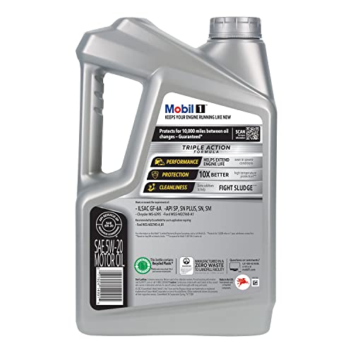 Mobil 1 Advanced Full Synthetic Motor Oil 5W-20, 5 Quart (Pack of 2) - size: 5 Quart (Pack of 2)