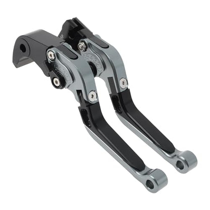Brake Clutch Levers for Yamaha YZF-R7 2021-2025 Head Black Handle - color: Titanium Head Black Handle