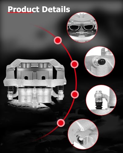 cciyu Front Right Disc Brake Caliper Assembly With Bracket 19B2871 - size: Front Right[19B2871]