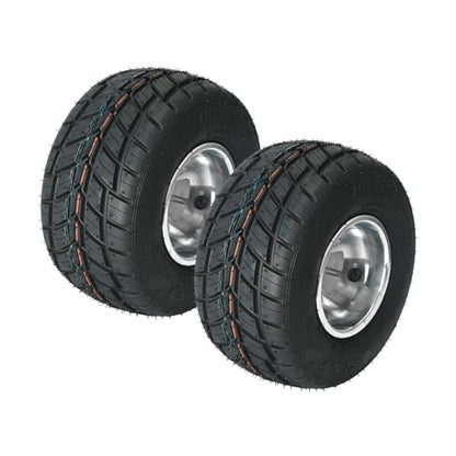 2pcs Front 5in Rain Road Tires, 10x4.50-5 10x4.50x5 Go Kart Tires and Rims for Racing Kart Quad Drifting Mini Bikes (Offset: 32mm) - size: 2 tire