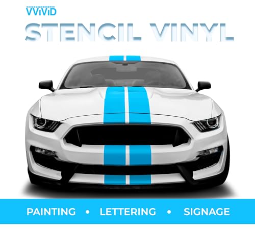 VViViD Blue Stencil Vinyl Masking Tape Roll Film with Anti-Bleed Technology (0.5" x 150ft) - size: 0.5" x 150ft