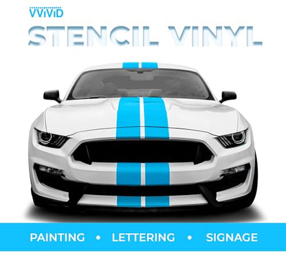 VViViD Blue Stencil Vinyl Masking Tape Roll Film with Anti-Bleed Technology (0.5" x 150ft) - size: 0.5" x 150ft
