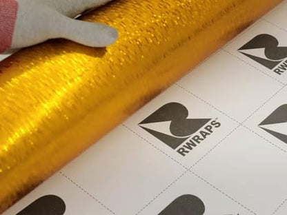Rwraps 3D Carbon Fiber Vinyl Car Wrap Film Sheet Roll with Air Release - color: 3D Carbon Fiber Gold (Digital), size: 5ft x 2ft
