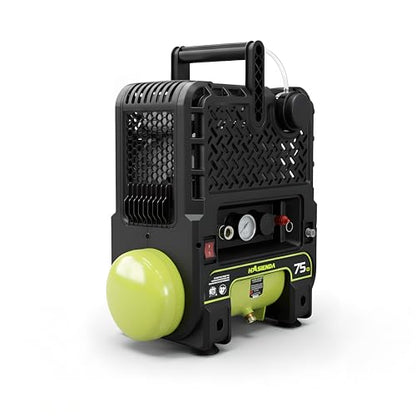 Wall-Mount Air Compressor, 2 Gallon Portable & Quiet, 115 PSI Oil-Free Pump for Garage & Home, Space-Saving Design for Nailing, Woodworking, DIY Projects & Tire Inflation
