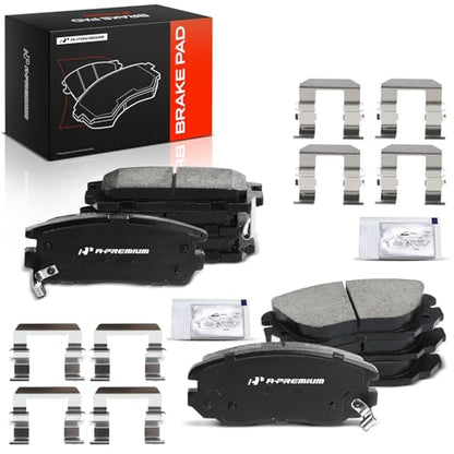 A-Premium Front and Rear Ceramic Brake Pads Compatible with Chevy & GMC