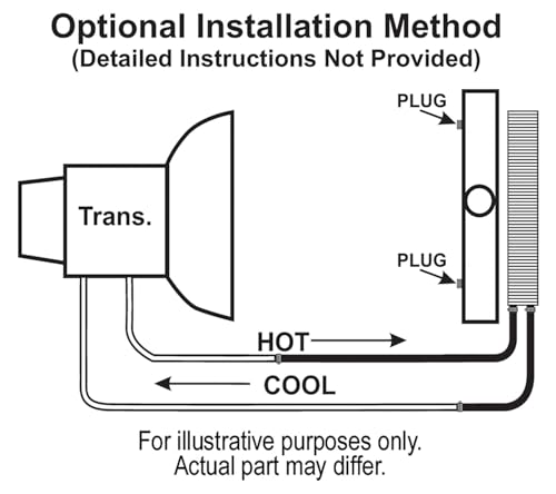Derale 13614 Series 9000 Plate and Fin Transmission Oil Cooler,Black