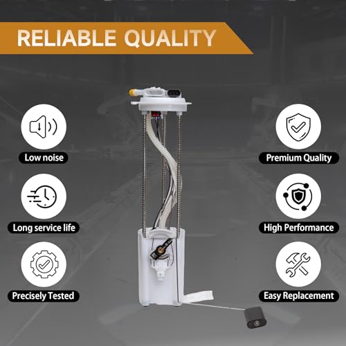 Fuel Pump Compatible with Chevy Silverado GMC Sierra 1999 2000 2001 2002 2003 2004 4.3L 4.8L 5.3L 6.0L 8.1L Replace E3500M with Pressure Sensor and Seal Ring - color: E3500M