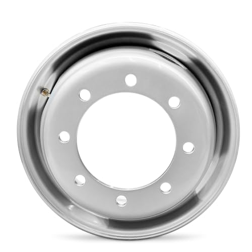 19.5x6.75 in Steel Wheel Rim 8 Lug 275mm 142mm Offset 221mm CB| Powder-Coated Silver finish Fits 2019-2025 Chevy Silverado 6500 Dually | New OEM Replacement | 19407298