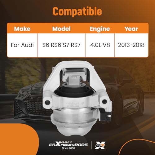 maXpeedingrods Right Engine Motor Mount With Sensor for Audi S6 RS6 S7 RS7 4.0L V8 2013-2018 4H0199256T - style: 4H0199256T