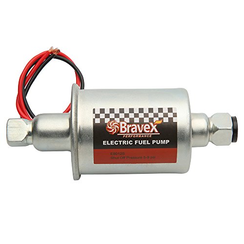 Bravex E8012S Universal Electric Fuel Pump Low Pressure 5-9 PSI 12V w/Installation Kit - color: E8012S(5-9 PSI)