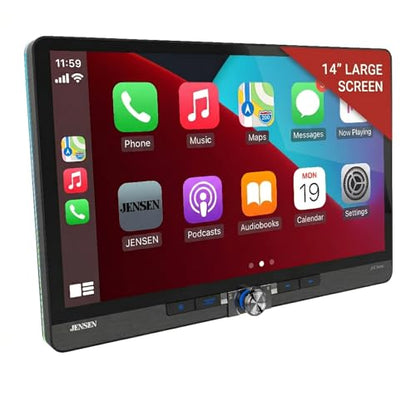 Jensen J5CA14 14" Wireless CarPlay Android Auto Maestro Ready, SiriusXM - style: J5CA14