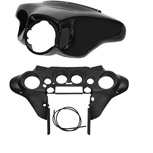 TCMT Batwing Inner & Outer Cowl Fairing Fit For Harley Touring Street Glide FLHX Electra Glide Ultra Classic FLHT FLHTC FLHTCU 1996-2013 (Inner & Outer Fairing) - color: Black Fairing Set#1