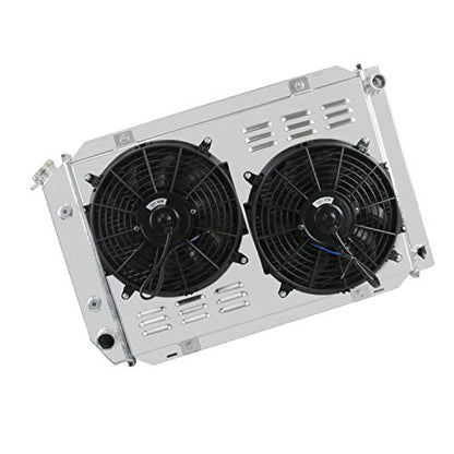 ALLOYWORKS 3 Row Core Aluminum Radiator+ Shroud Fan+ Relay Fits for 1979-1993 Ford Mustang LX GT SVT 87 88 89 90