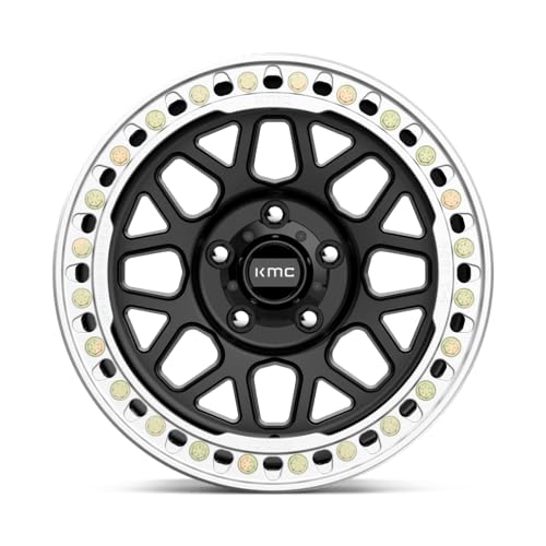 KMC Wheels KM23578550700 Grenade Crawl Beadlock KM235 17X8.5 5X5.0 S-BLK 00MM - color: SATIN BLACK, size: 17X8.5, 5X5.0, 4.75, 0mm
