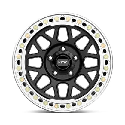 KMC Wheels KM23578550700 Grenade Crawl Beadlock KM235 17X8.5 5X5.0 S-BLK 00MM - color: SATIN BLACK, size: 17X8.5, 5X5.0, 4.75, 0mm