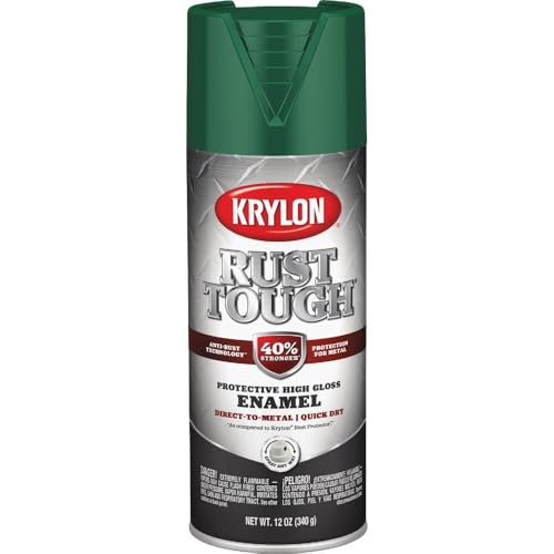 Krylon Rust Tough 12 Oz. Gloss Alkyd Enamel Spray Paint, Forest Green - 1 Each - color: Forest Green, style: Gloss