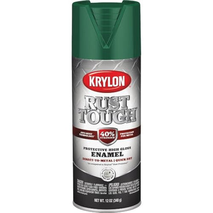 Krylon Rust Tough 12 Oz. Gloss Alkyd Enamel Spray Paint, Forest Green - 1 Each - color: Forest Green, style: Gloss