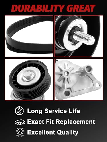 Belt Drive Tensioner Pulley Component Kit Fits for Silverado Tahoe Sierra