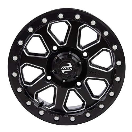 Tusk 4/156 Uinta Beadlock Wheel 14x7 4.0 + 3.0 Milled/Black Compatible with POLARIS RZR Trail/XP/ProXP/General/Ranger KAWASAKI KRX/Ridge/Mule Pro YAMAHA RMAX/YXZ