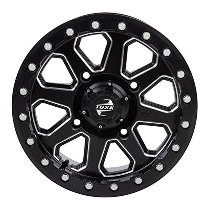 (4 Pack) 4/137 Tusk Uinta Beadlock Wheel 15x7 6.0 + 1.0 Milled/Black For Can-Am Maverick Sport 1000R X RC 2019-2024